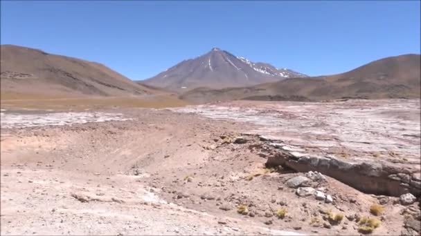 Natura i krajobraz na pustyni Atacama w Chile — Wideo stockowe