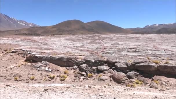 Φύσης και του τοπίου στην έρημο Ατακάμα στη Χιλή — Αρχείο Βίντεο