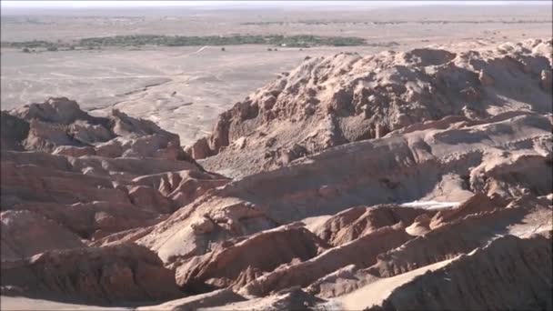 Natuur en landschap in de Atacama woestijn in Chili — Stockvideo
