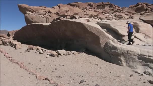 Nature and landscape at Atacama desert in Chile — Stock Video