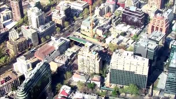 Widok z lotu ptaka z Santiago Chile — Wideo stockowe
