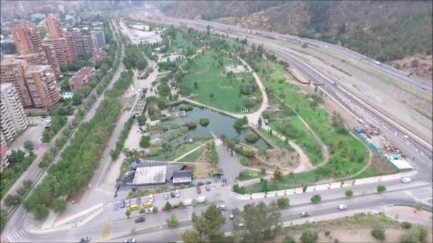 Vista aérea de Santiago Chile — Vídeo de stock