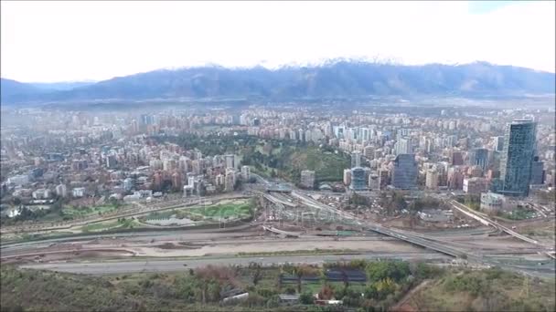 Vista aérea de Santiago Chile — Vídeo de Stock