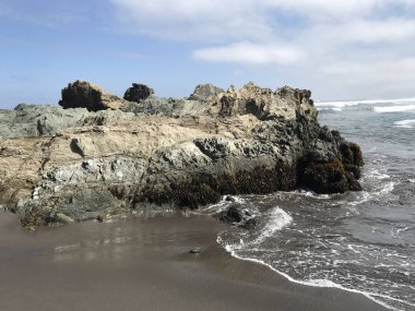 Şili'deki kayalık plaj manzara