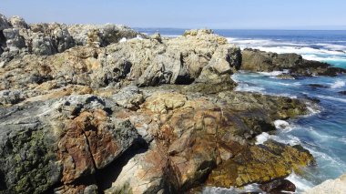 Şili'deki tatil ve kayalık plaj manzara