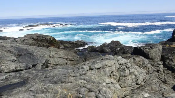 Paisaje de playa rocosa y vacaciones en Chile — Foto de Stock