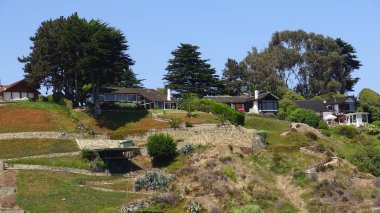 Şili'deki tatil ve kayalık plaj manzara