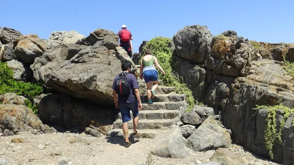 Paisaje de playa rocosa y vacaciones en Chile — Foto de Stock