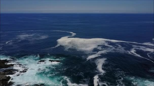 Paisaje de playa rocosa y vacaciones en Chile — Vídeo de stock