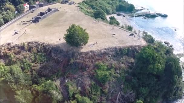 Luftaufnahmen von Festungen, Hochebenen und Flüssen in Chile — Stockvideo