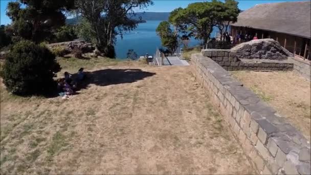 Повітряних кадри Форт, висока земель та річках в Чилі — стокове відео