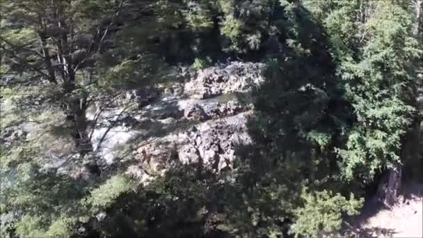 Filmato aereo drone di cascate in Cile — Video Stock