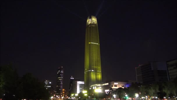 Filmato aereo drone di Santiago la capitale del Cile — Video Stock