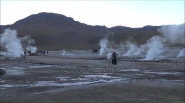 Geysers ve peyzaj Atacama Çölü, Şili