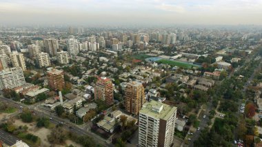 Park ve Binalar Santiago, Şili için havadan görünümü