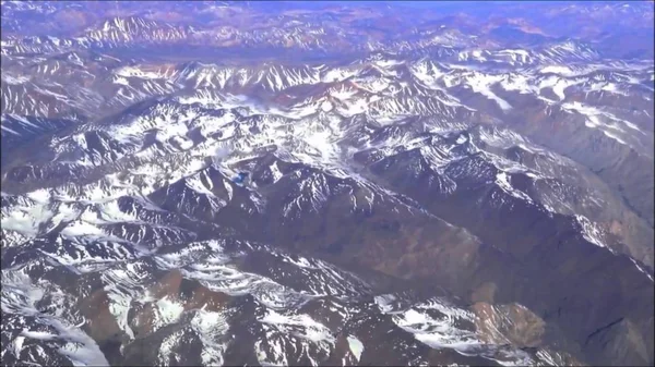 Atacama çölünde buzul ve dağların havadan resmi, Şili — Stok fotoğraf