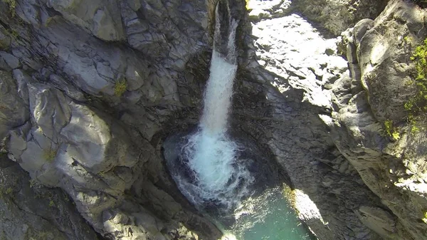 Aerial picture of a river and waterfall in Chile — Stock Photo, Image