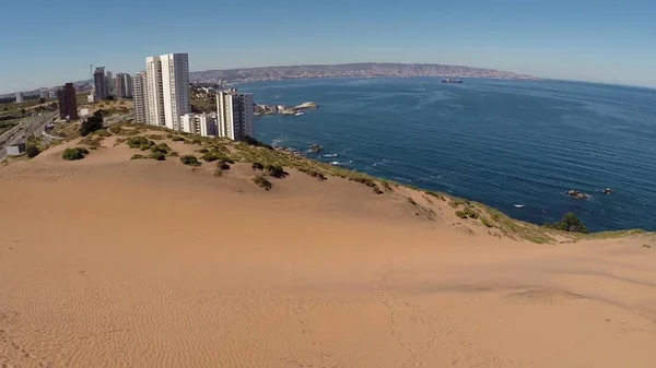 Vista aérea de una playa y rocas en Chile — Foto de Stock