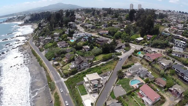 城市与建筑在智利圣地亚哥举行的鸟瞰图 — 图库照片