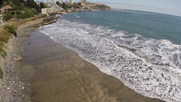 Vista aérea de una playa y rocas en Chile — Foto de Stock