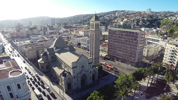 Vista aérea da arquitetura e da cidadeno Chile — Fotografia de Stock