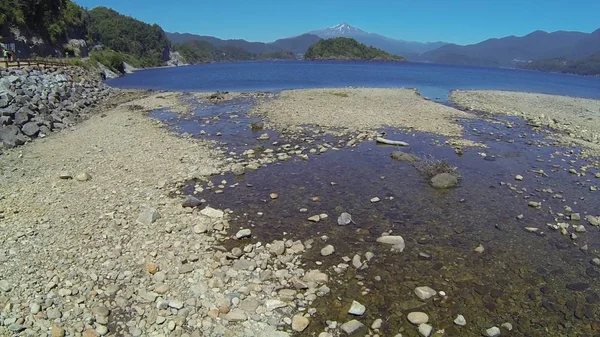 Imagem aérea de um lago no Chile — Fotografia de Stock