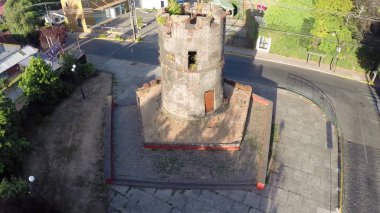 Eski harap kale ve Şili 'de dönüm havadan görünümü