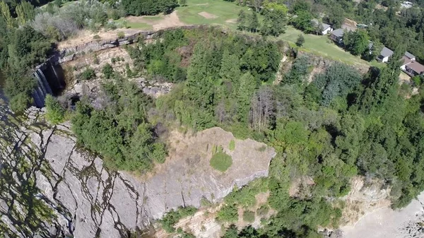 Imagem aérea de um rio em um parque no Chile — Fotografia de Stock