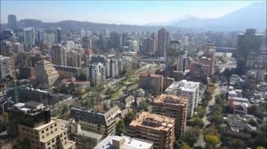 Bina ve mimari Santiago, Şili için havadan görünümü