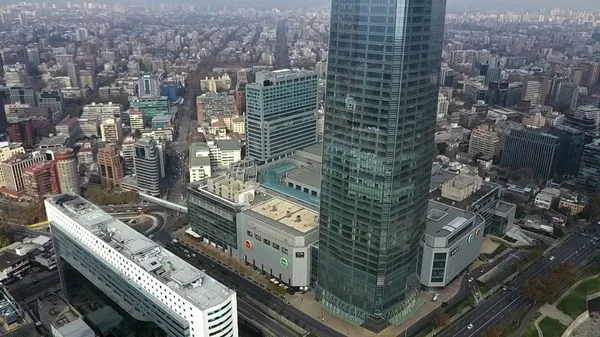 Vista aérea de edificios y arquitectura en Santiago, Chile — Foto de Stock