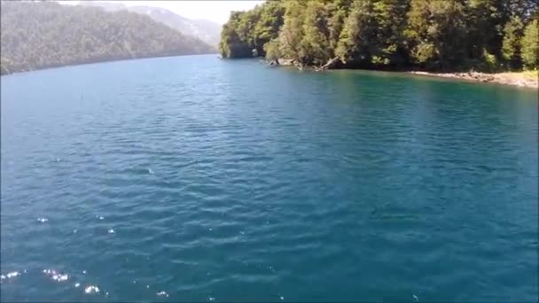 Vista aérea de um parque e rio no Chile — Vídeo de Stock