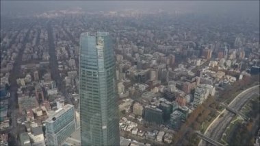 Gökdelenler ve Şili şehirde havadan görünümü