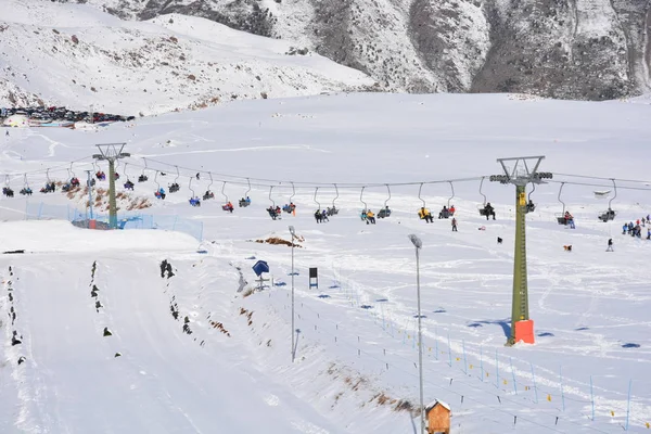 Snowflakes at a ski resort in Santiago, Chile — Stock Photo, Image