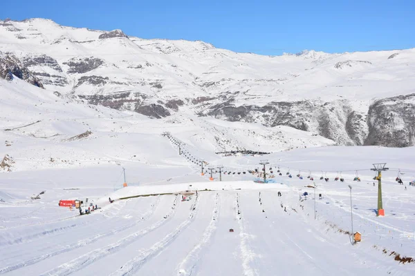 Snowflakes at a ski resort in Santiago, Chile — Stock Photo, Image