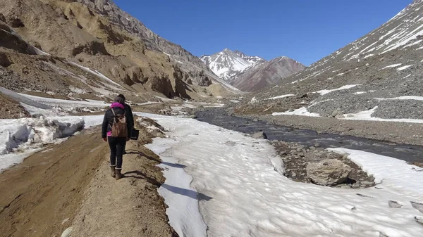 Santiago, Şili'deki dağ kar manzara