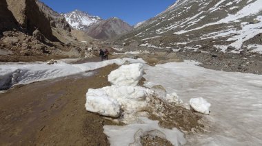 Santiago, Şili'deki dağ kar manzara