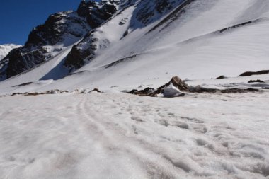 Santiago, Şili'deki dağ kar manzara