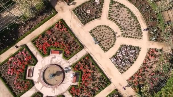 Vue aérienne d'une roseraie à Santiago, Chili 