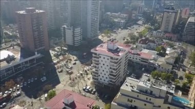 Şili 'deki Santiago şehrinin hava manzarası 