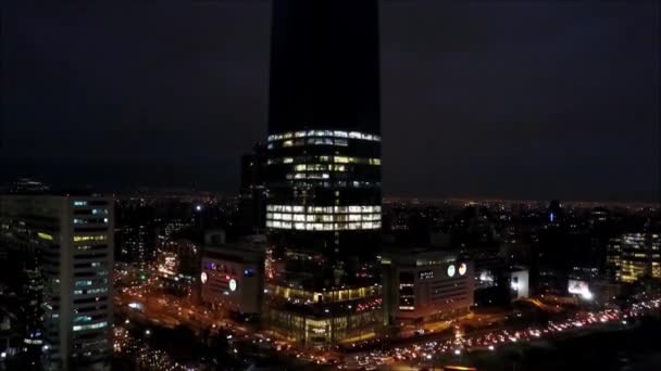 Flygfoto över Santiago stad i Chile — Stockvideo