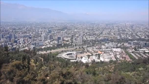 Passeio de teleférico em Santiago, Chile — Vídeo de Stock