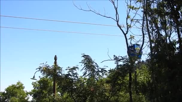 Przejazd kolejką linową w Santiago, Chile — Wideo stockowe