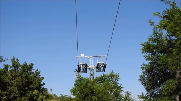 Cable car ride in Santiago, Chile — Stock Video