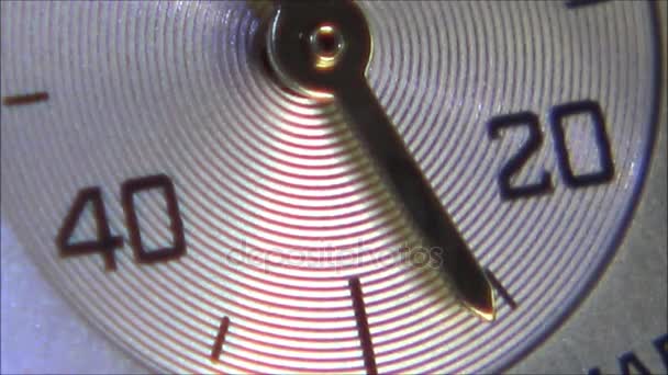 Macro video de un reloj de pulsera — Vídeo de stock