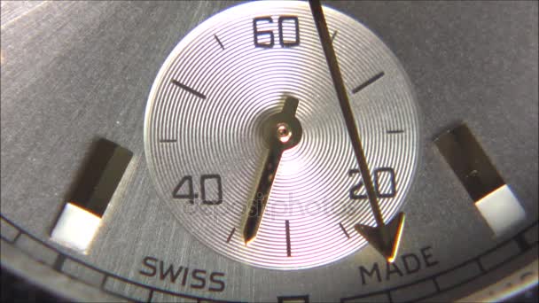 Makro video Náramkové hodinky — Stock video