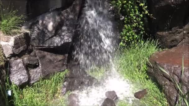 Cachoeira em um parque em Santiago, Chile — Vídeo de Stock