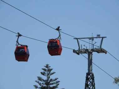 Santiago, Şili için teleferik yolculuğu