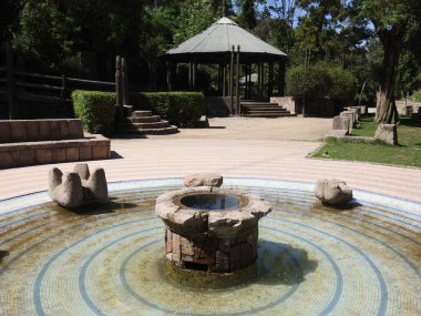 Santiago, Şili'deki bir Park Bahçesi