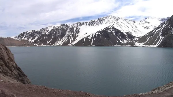 Mountain Snow Lagoon Santiago Chile — Stock Photo, Image