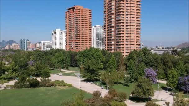 Luftaufnahme Des Parks Juan Pablo Santiago Chile — Stockvideo